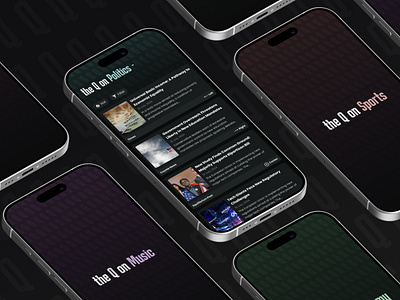 The Q—Smart News Curated by AI 📰 ai appdesign branding design news reading ui uidesign