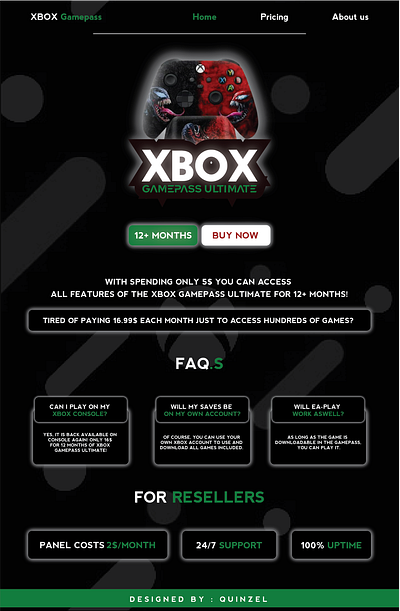 XBOX GAMEPASS THREAD DESIGN graphic design ui