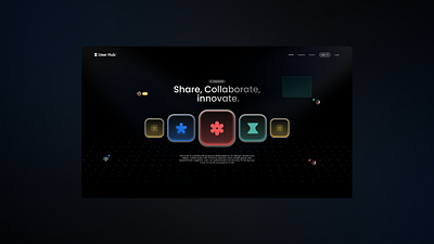 User Hub - Header animation crm dark dark mode dashboard glassy icon landing page logo product design product landing page startup ui ui design ux design white mode