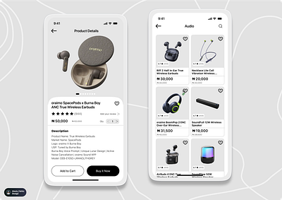E-Commerce App (Product details and Product list screens) design e commerce figma mobile app store ui