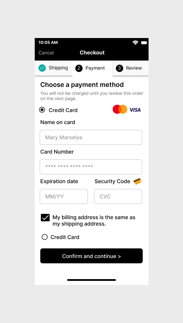 Dailyui 002 - Payment page in an app #DailyUi app dailyui dailyui002 graphic design paymentscreen ui