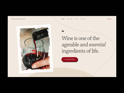 🍷 Winery — Website Design landing layout quote red site typography ui ux web web design webdesign website wine winery winery site
