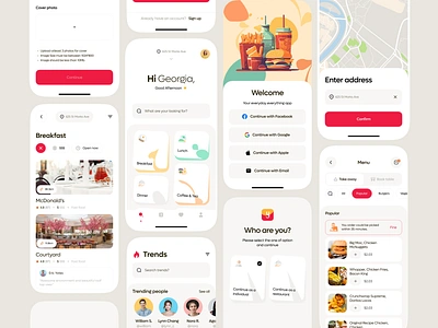 Yummy Food App UI android app best app design clean delivery app food app food ordering graphic design ios pp minimal mobile app design modern restaurant table reservation ui ui ux