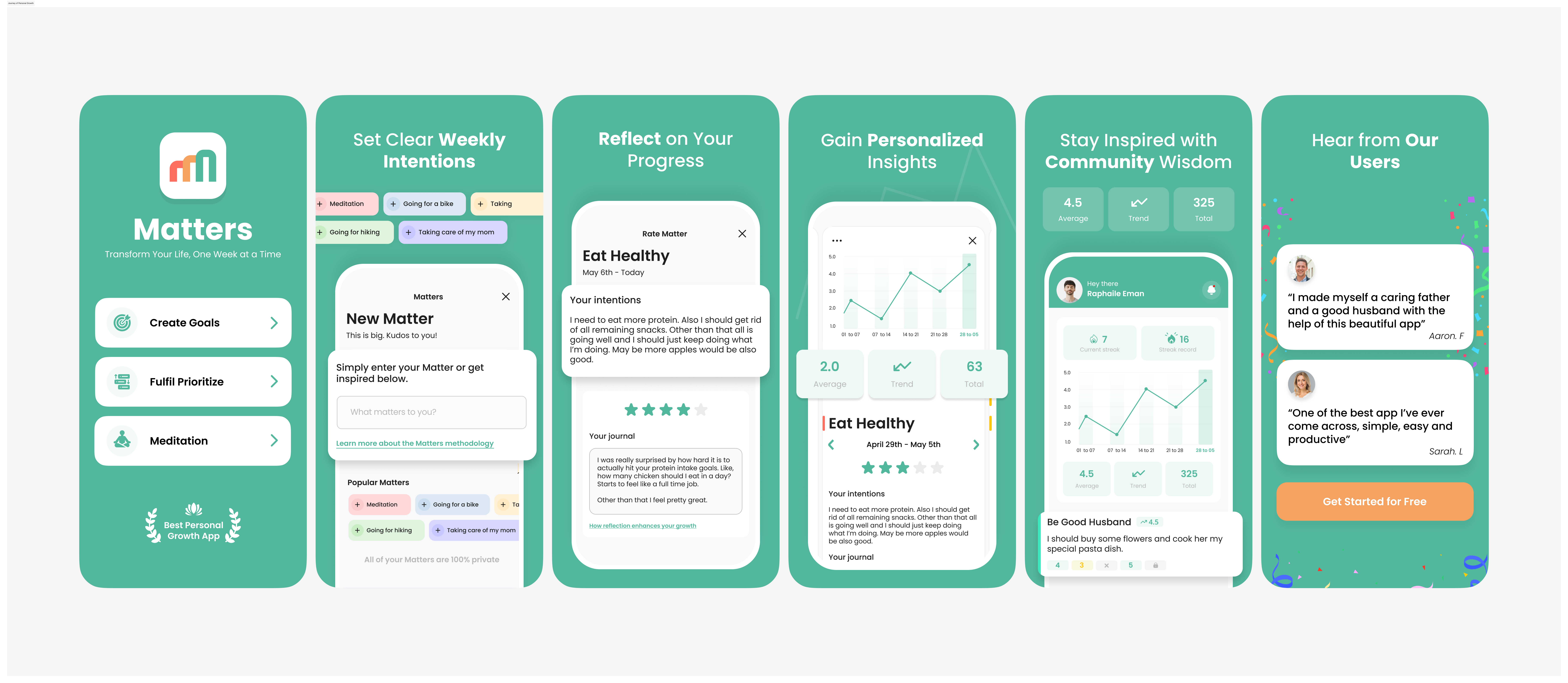 Matters App Screenshots for App Store app preview app screenshots app store preview graphic design play store preview screenshots screenshots design