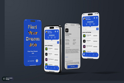 Job Search App UI figma job search mobile app ui