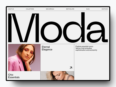 Moda - Premium Fashion Store branding design fashion graphic design landing page premium shopify store ui web design website