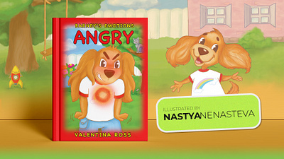 Illustrations for the book Angry Barney: Anger Managment For Kid 2d children book concept character design design element emotions graphic design illustration