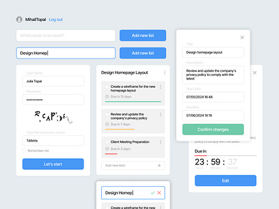 Rally — your reliable task manager design task manager ui ux