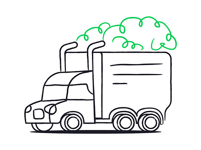 truck branding design graphic design icon illustration line minimal retro simple ui