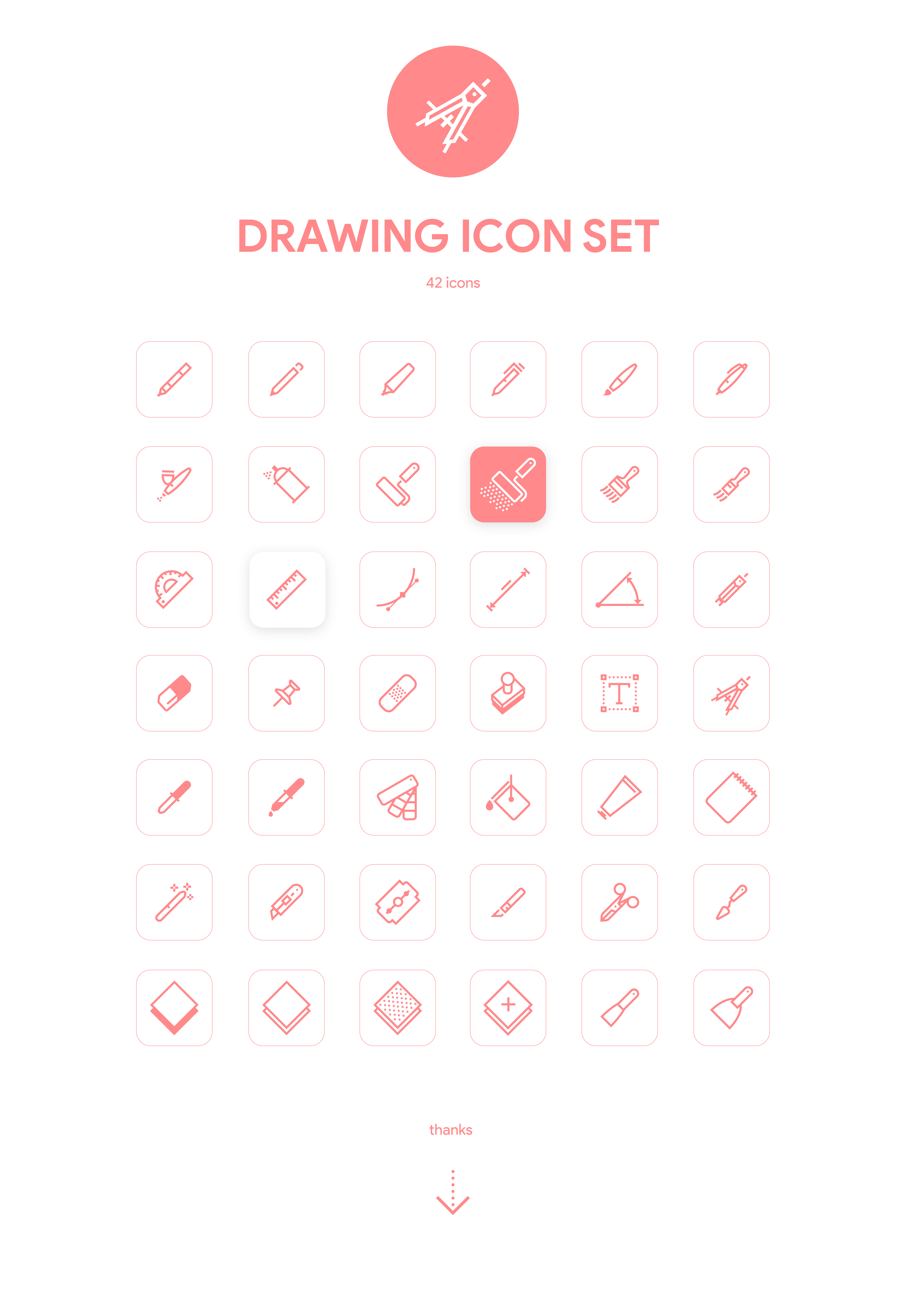 Drawing icon set - free download clean download flat icon free icon set icons illustration ui vector