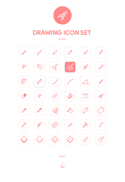 Drawing icon set - free download clean download flat icon free icon set icons illustration ui vector