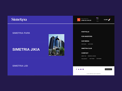 Web Design for Construction Company Simetria (Menu Interaction) animation building colorful construction design hover animation interaction menu menu interaction motion graphics real estate responsive menu simetria symmetry ui web web design website