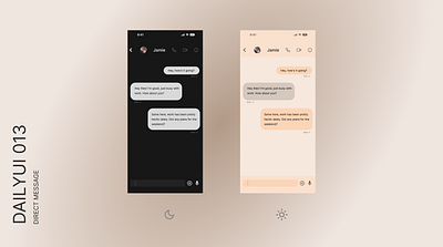 Direct Message DailyUI 013 apps chats dark darkui dm figma light lightui messaging ui userinterface ux