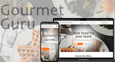 Gourmet Guru : Food E-Commerce Website ui