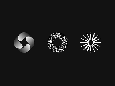 Twirlsplorations 3d abstract ai branding burst gradient halftone logo logodesign sun symbols twirl twirls