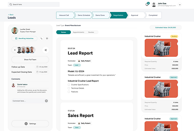 Leads for Business Design figma interface leads ui ux visual design