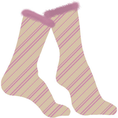 Striped Socks with fuzzy tops clothes cute design fuzzy pretty socks striped