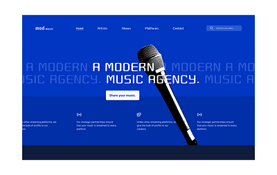 Modern Music Agency Dashboard dashboard design music ui