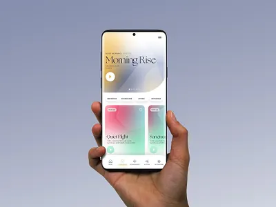 Meditation App app calm headspace health interactive interface ios meditation mobile ui wellness zen