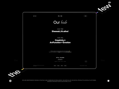 Few Hub Interaction 3d animation blog design motion graphics ui ux web webdesign