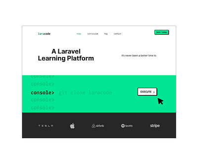 Laracode Interaction Design code design green interaction ui