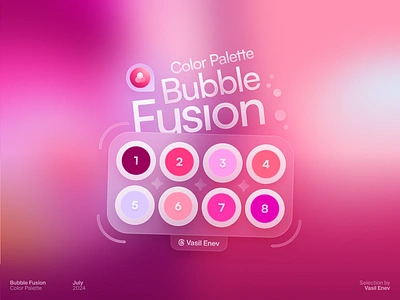 🫧 Bubble Fusion background berry blurred bubble candy color cotton flamingo fusion gradient magenta pack palette peach pink rose swatch wallpaper