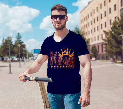 King T-shirt Design. graphic design headline mockup tshirt tshirt design tshirt mockup