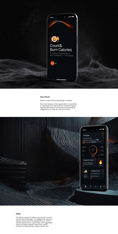 Burn App / Mobile app graphic design mobile typography ui ux