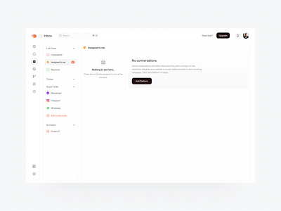 Inbox 📮 chat chat detail inbox live chat message message inbox messages minimal orange saas ui