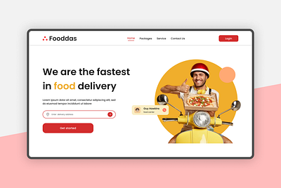 Fooddas Food delivery service Website dailyui desigh design ui ux