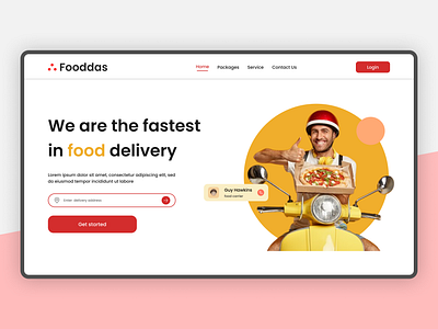 Fooddas Food delivery service Website dailyui desigh design ui ux