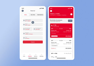 LAM App Concept flights ui ux