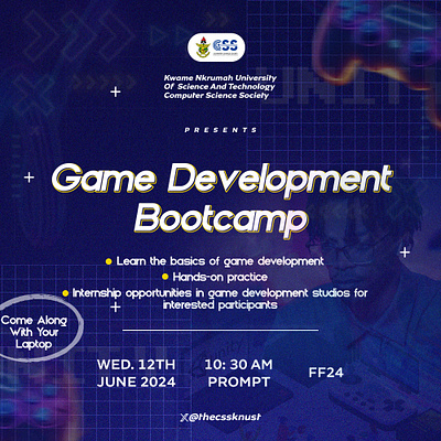 Game Dev boot camp flyer