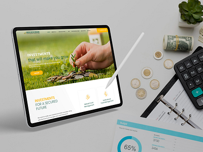 Financial Investment Company Landing Page corporate design financial sector financial services investment company landing page design professional web design user centric design uxui design visual design web aesthetic