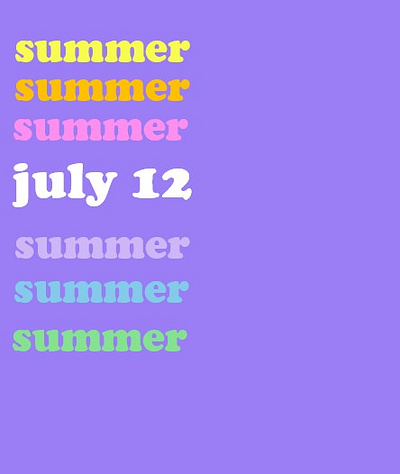 July 19 branding graphic design graphics illustration impressionism painting summer