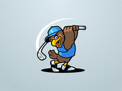 CARTOON OF EAGLES PLAYING GOLF animal bird cartoon cartoonish character design eagle esport falcon golf graphic design hawk illustration kids logo mascot sport sticker tshirt vector