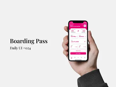 Boarding Pass - Daily UI #024 boarding pass daily ui figma fly mobile app design plane ui ui design uiux design ux ux design
