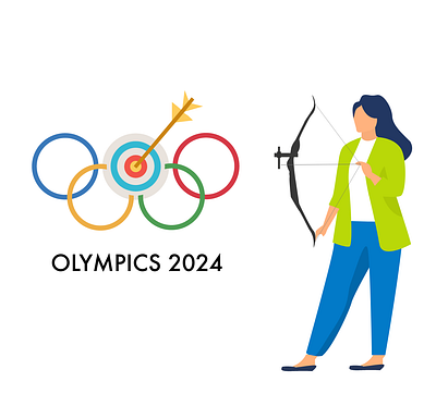 Archery - Olympics 2024 adobe xd branding design graphic design illustration logo olympics olympics 2024