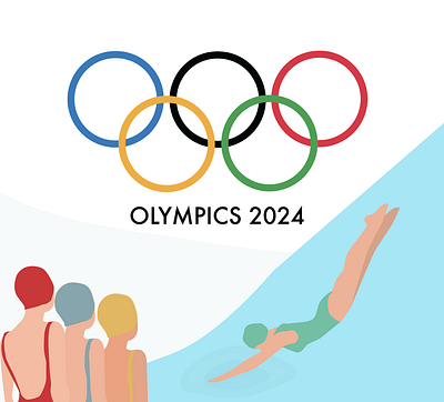 Swimming - Olympics 2024 branding design dribbble graphic design illustration logo olympics olympics 2024