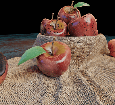 Apple Scene 3d animation blender