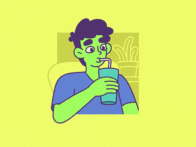 Shlllrrrp... 🥤 after effects animation character gif illustration motion design motion graphics