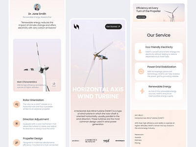 Renewable Energy Mobile Landing Page clean design gradation landing page mobile mobile landing page orange purple ui ux web web design website