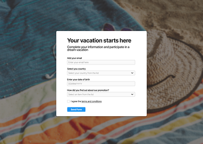 Your vacation starts here dailyui figma uidesign