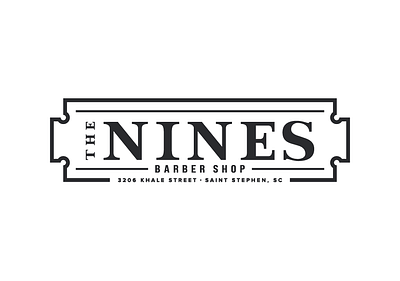 THE NINES BARBER SHOP - Logo Exploration adobe illustrator barber barber shop barbershop illustrator logo logo design wordmark
