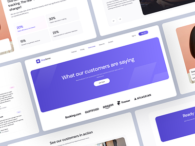 ShopSense - Testimonials Page brand identity branding card client comment section crm customer design feeback hero landing page minimalist quote review section testimonial ui ux web design website