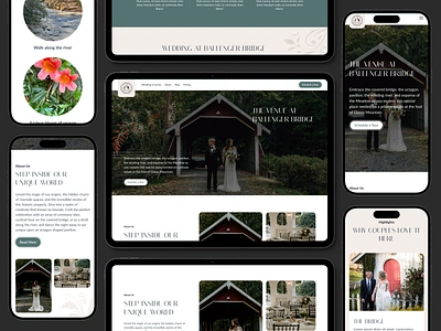 Ballenger Bridge - Wedding website [live version] bride elegant event event management framer groom invitation web landingpage love marriage married landing page minimal planner website wedding wedding card wedding homepage