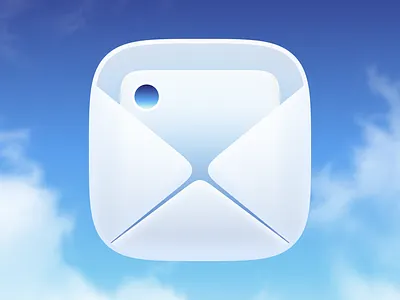 MailFlow - Logo concept application art direction blue branding clouds creative direction design email figma graphic design illustration logo mail minimal sky vector web web app web design white