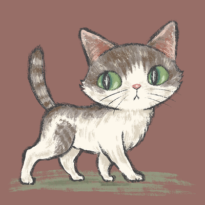 Cat animal cat character illustration kitten pet