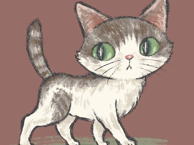 Cat animal cat character illustration kitten pet