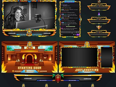 Sphinx Egypt Stream Overlay Package historicaloverlay